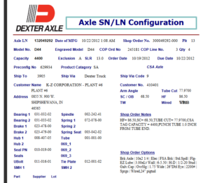 4.4K BEAM STRAIGHT;W/EZ LUBE, PER TAG#134029292